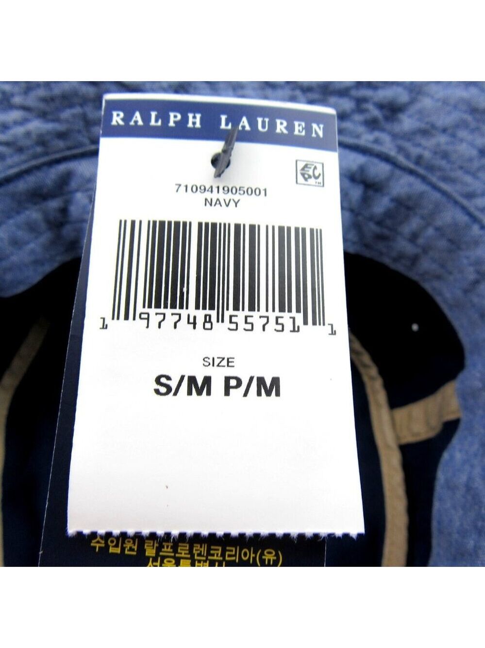 Polo Ralph Lauren Embroidered Bear Bucket Hat Adult Size S/M Navy Blue NEW - Picture 11 of 12